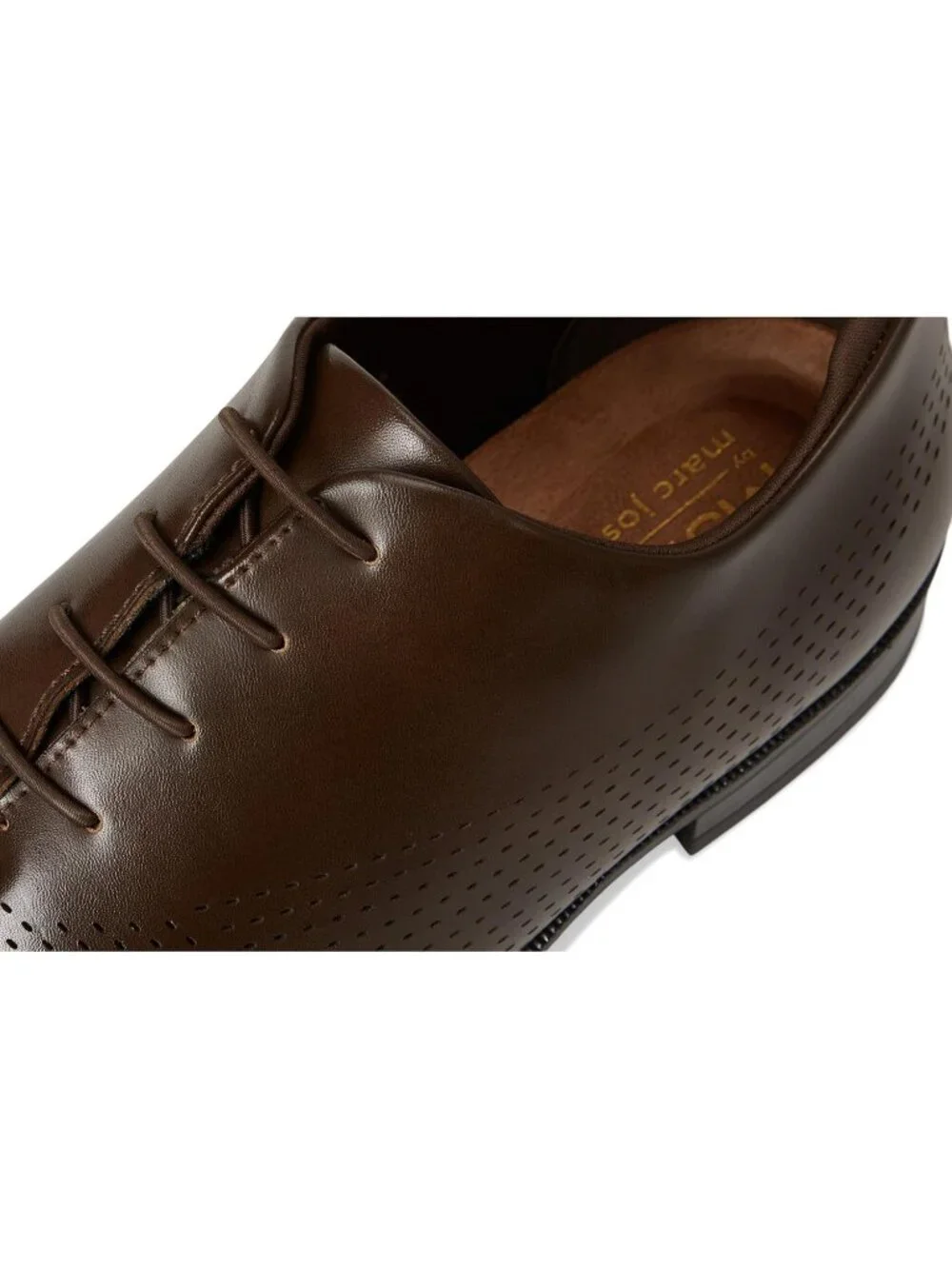 Marc Joseph Men's Brown Napa Leather Closed Toe Casual Oxford Block Heel Shoes